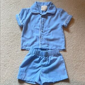 The Beaufort Bonnet Company Light Blue Short Pajama Set